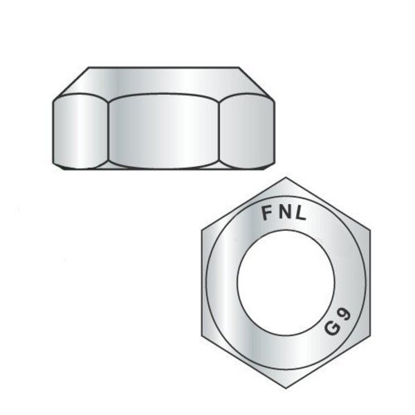 Newport Fasteners Top Lock Lock Nut, 5/8"-11, Steel, Grade 9, EcoGuard Gray/Silver, 500 PK 192232